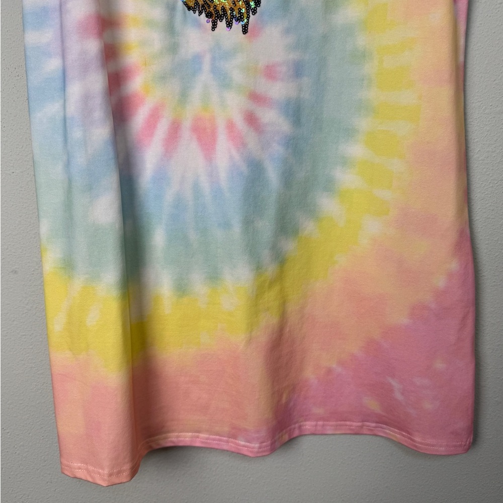 Sparkle City Tiger Embellished Sequin Tie Dye Tank Dress Size Large LSU Tigers - Picture 6 of 15